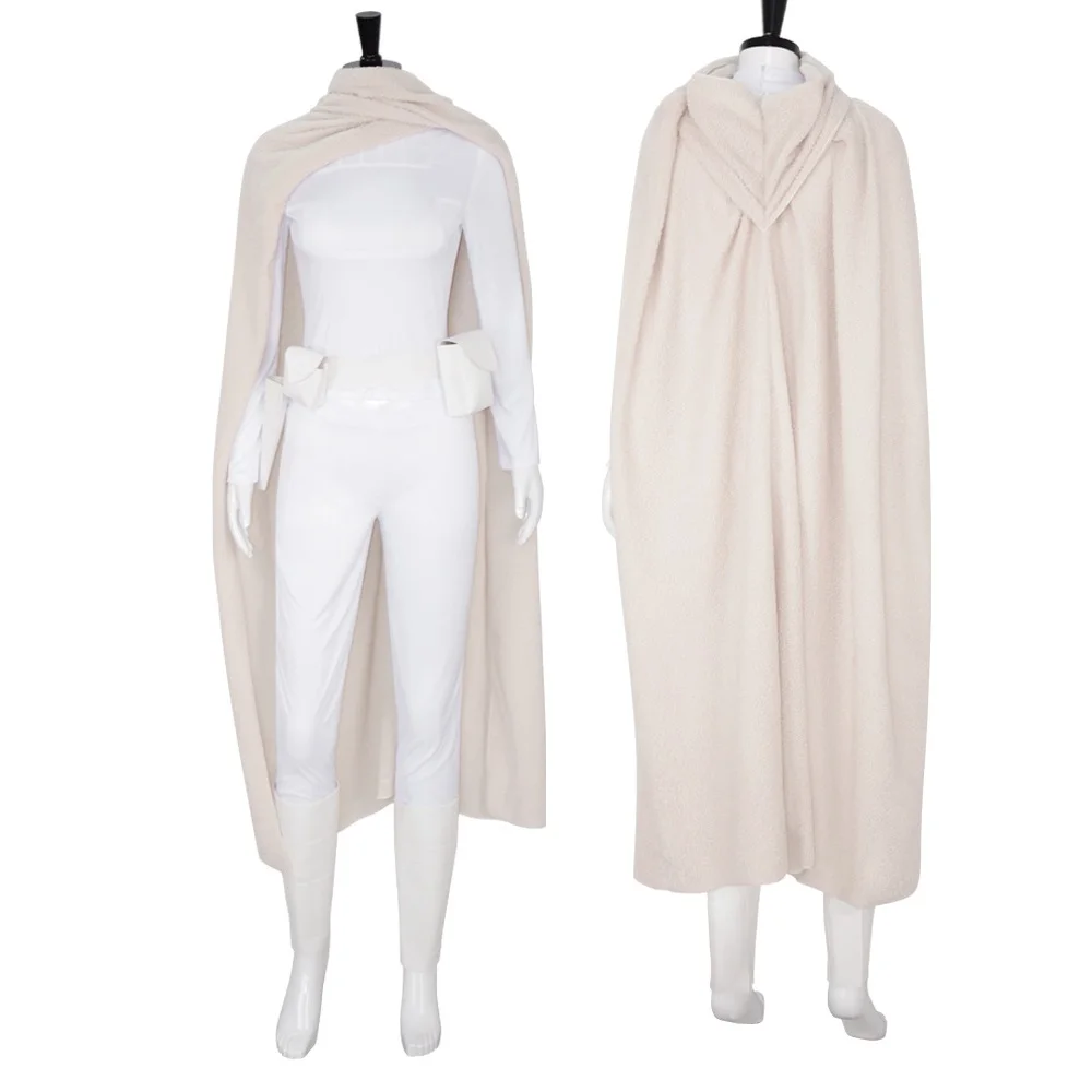 

Хэллоуин Падме Амидала Косплей Костюм Белые Боевые Костюмы Кобура Женщина Девушки Косплей Падме Амидала Индивидуальная Одежда