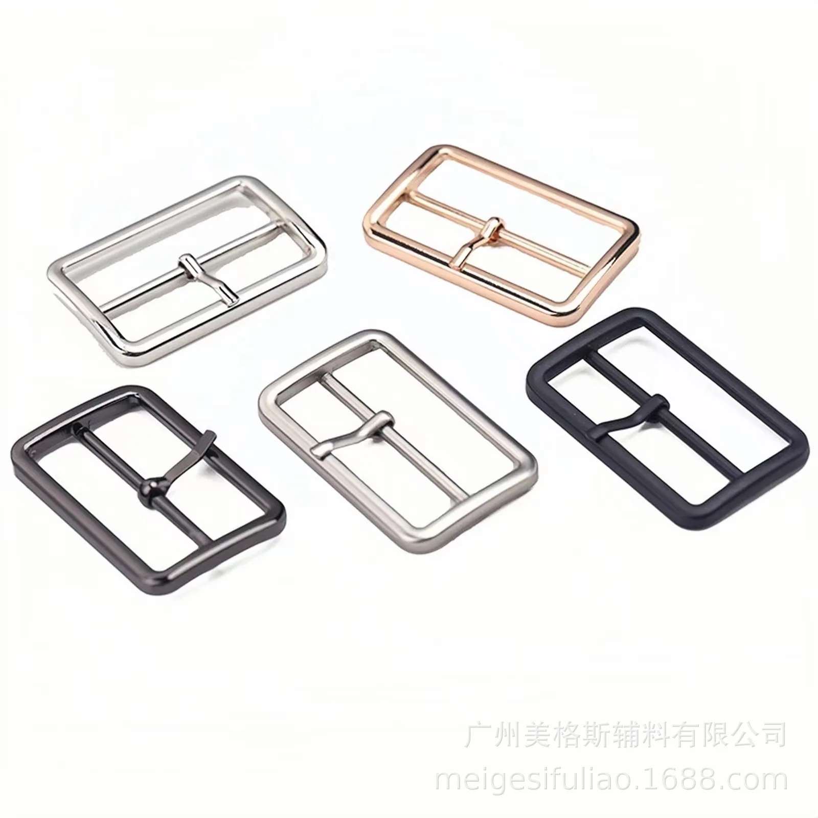 

High-quality Solid Square Rounded Corner Metal Buckles, Alloy Adjuster Buttons for Coats, Bags, Belts & Garment Decoration