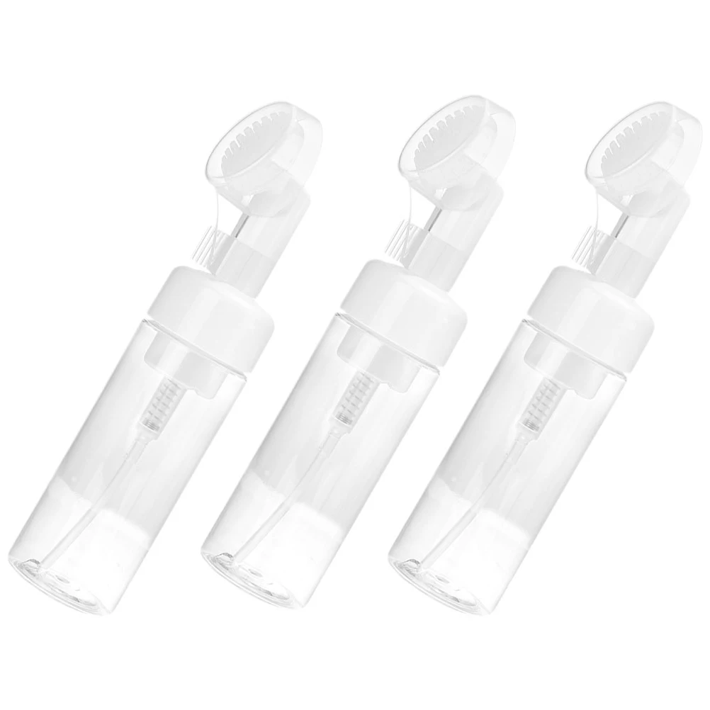 3 Stuks Draagbare Schuim Zeepdispenser Fles Met Borstelkop Lege Gezichtsreiniger Reizen Pomp Fles Voor Hand Gezicht shampoo