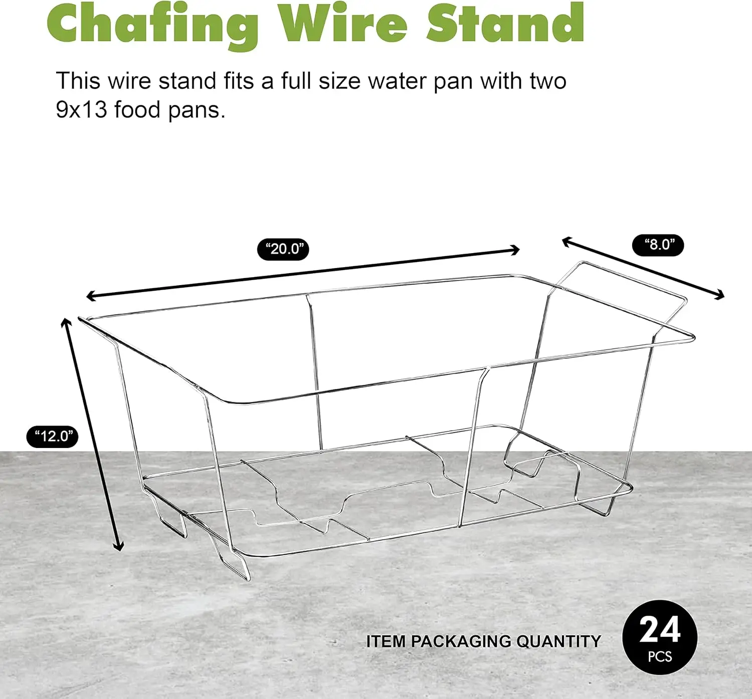 Chafing Wire Rack Buffet Stand - 24 Pack Full Size Racks For Dish Serving Trays Food Warmer catering supplies