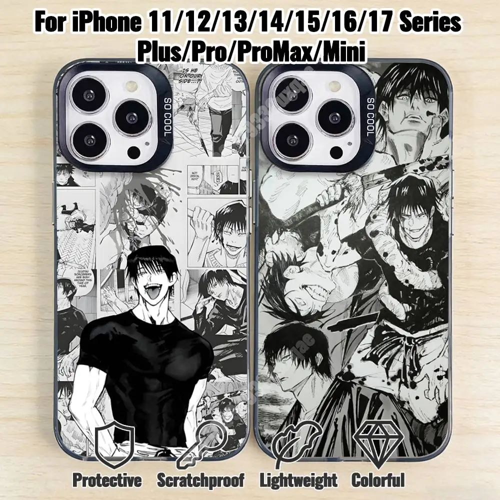 

T-Toji Fushiguro-S Anime Phone Case for iPhone 17 16 15 Max Mini 14 13 Pro Plus 12 11 X XS Air IMD Cover
