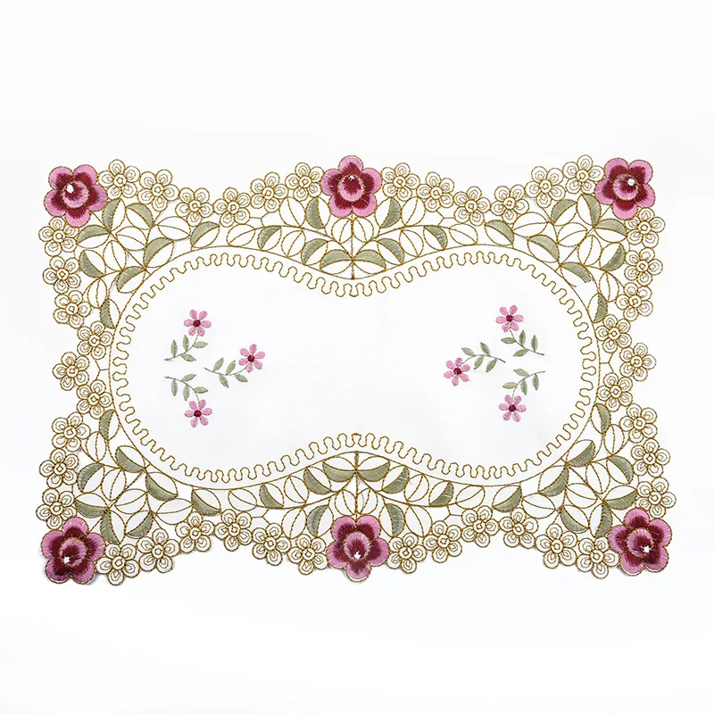 Europe Dust Cover Lace Table Cloth Bed Runner Embroidered Coffee Table Flag Table Runner Home Fabric TV Cabinet Tablecloth