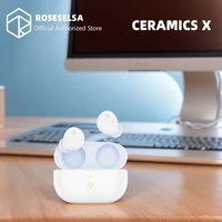 ROSESELSA CERAMICS X TWS auriculares verdaderos auriculares inalámbricos Bluetooth juego estéreo ANC 4HD micrófonos IP54 auriculares LDAC antiviento