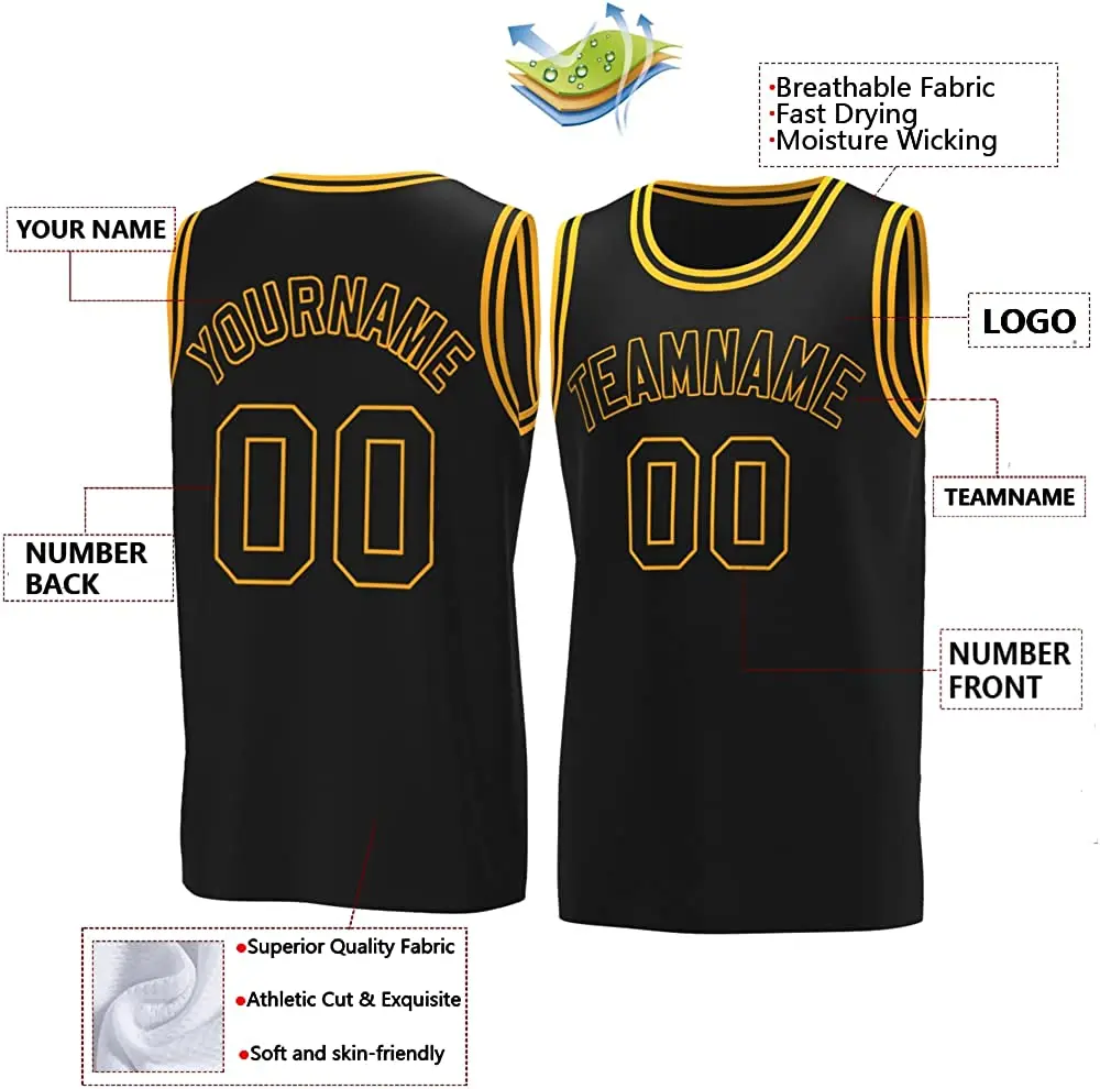 Basketball Jersey Customized Basketball Uniform Add Any Team Name Number Personalized Sports Vest for Men/Youth