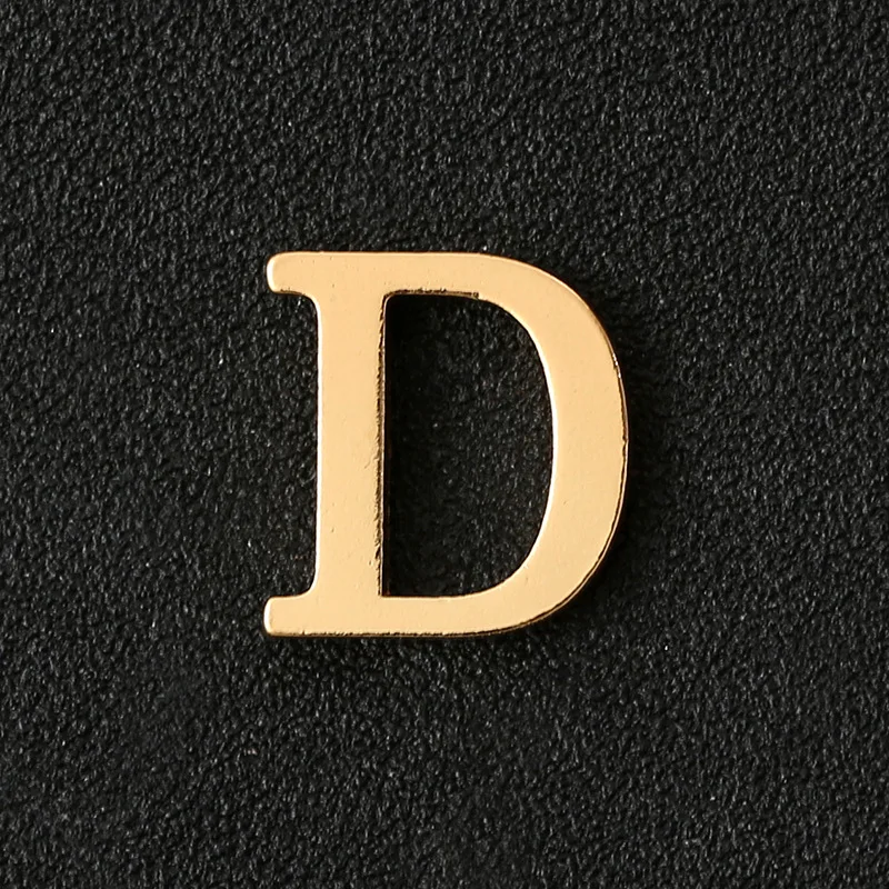Broschen mit 26 englischen Buchstaben, goldfarben, Metall, Buchstabennadeln, Anzug, Hemdkragen, Revers, Abzeichen, Schmuck, einfache Kleidungszubehör – Detail 2