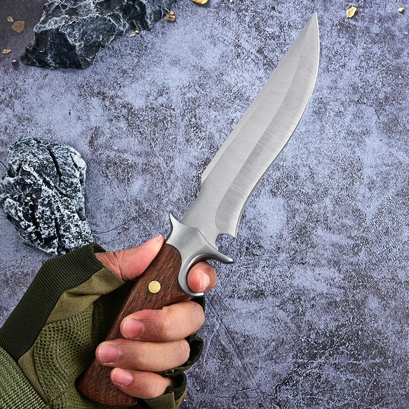 Wilderness survival knife multifunctional outdoor knife portable knife high hardness sharp straight knife outdoor small knife fr