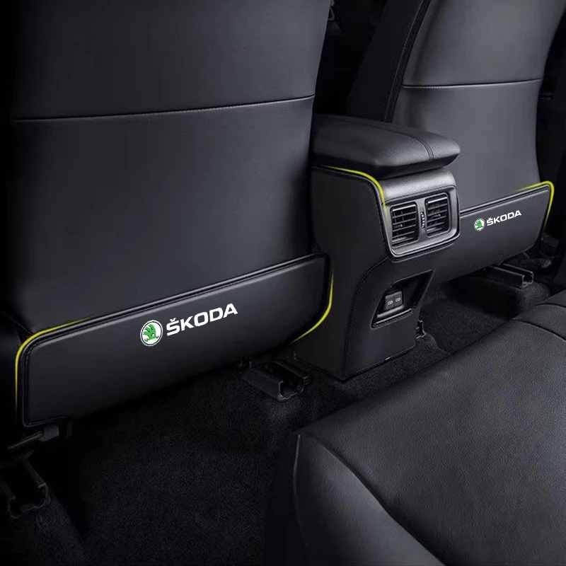 

1pc Car Seat Back Protection Mat Anti Kick Pad Cover For Skoda VRS Octavia A5 A7 Kamiq Kodiaq Karoq RS Superb Fabia Accessoies