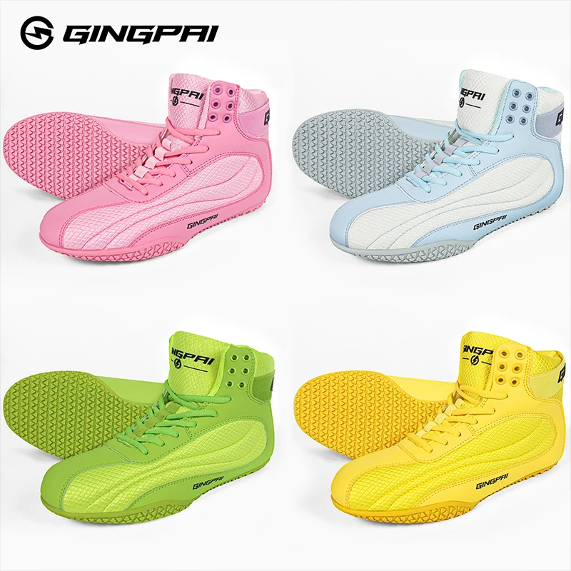 

Professional High-Top Boxing Shoes Long Boots Men's Women's Martial Arts Fighting Wresting Shoes for Training And Competition