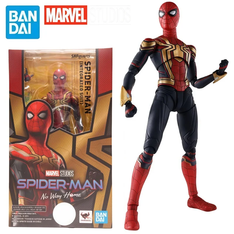 

В наличии: Фигурка Bandai SHF Spider-Man: No Way Home Battle Suit Fusion Version, коллекционная модель, игрушка для хобби, подарок на праздник.
