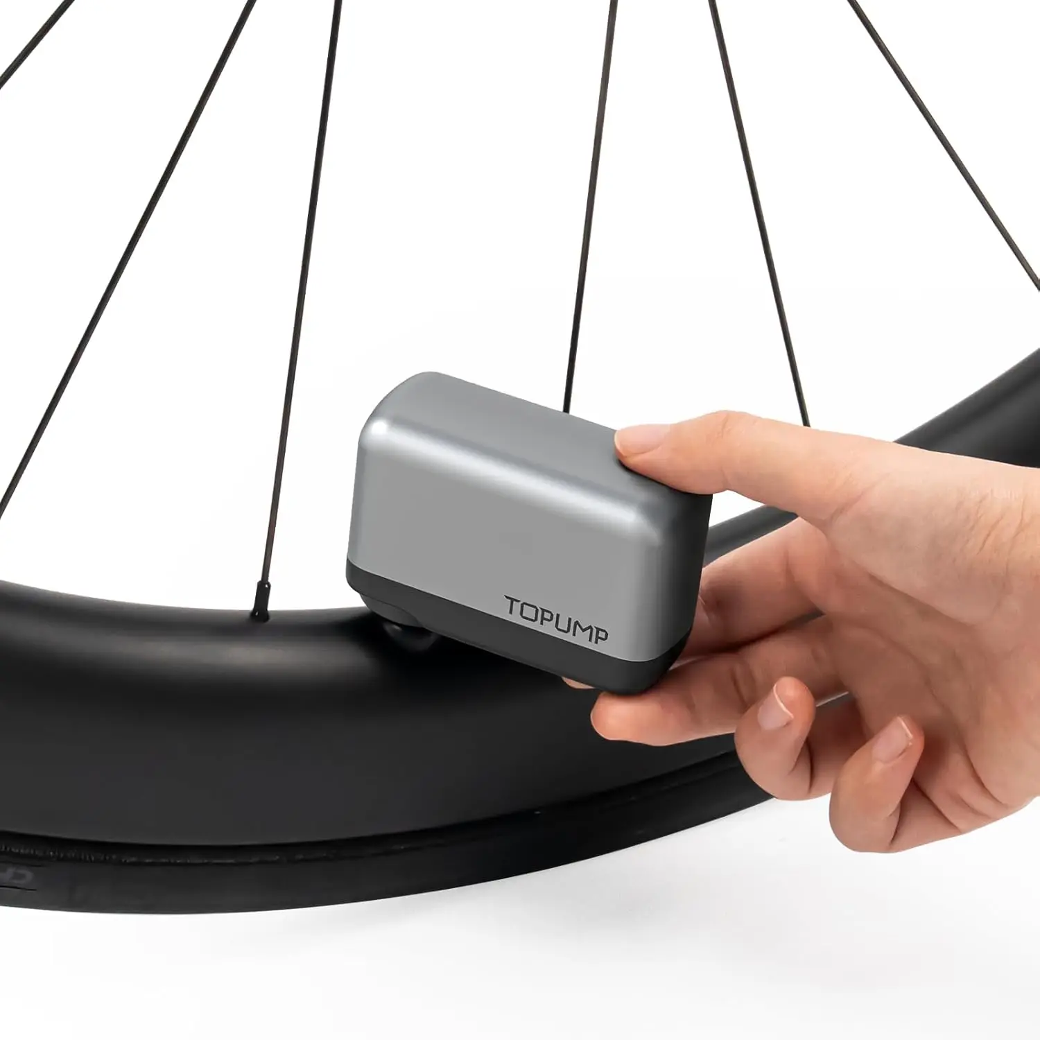 

Mini Rechargeable Bike Pump 120 PSI with Schrader & Presta Valves for Road Bikes