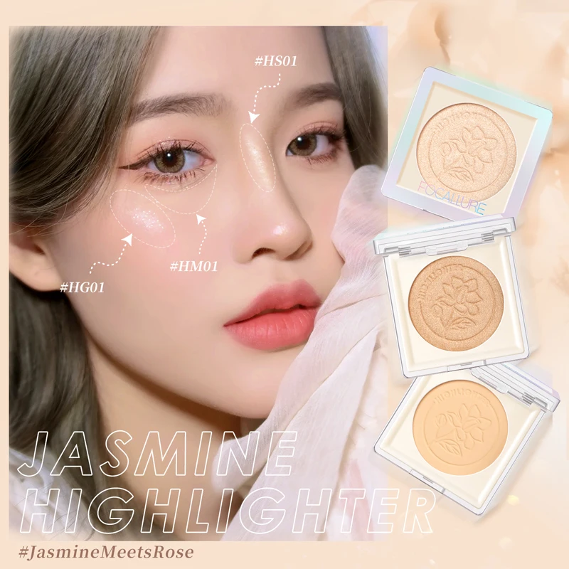 FOCALLURE 5 Colors Highlighter Powder Matte Palette Makeup Glow Face Contour Shimmer Illuminator Highlight Cosmetics