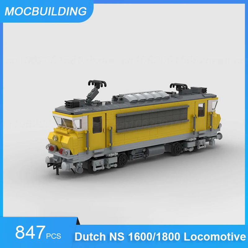 

MOC Building Blocks Dutch NS 1600/1800 Locomotive Model DIY Assemble Bricks Train Transportation Educational Toys Gifts 847PCS