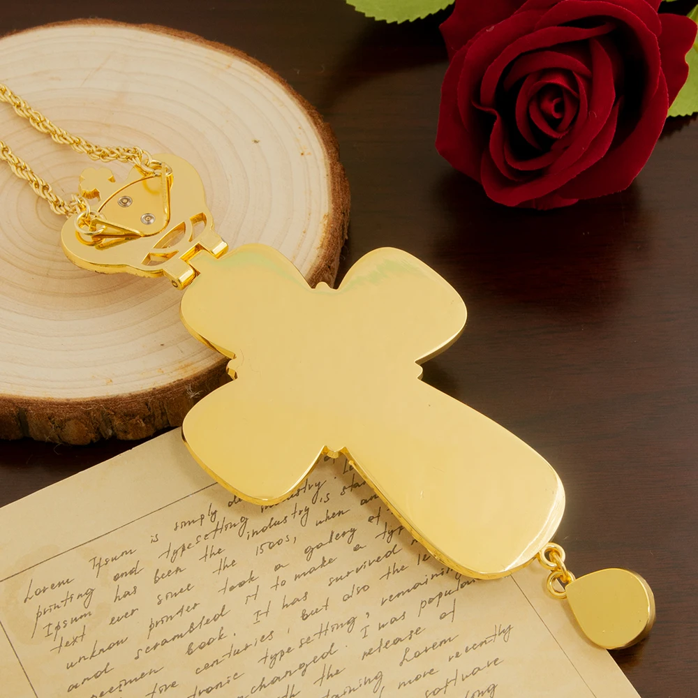 Orthodox Cross Pendant Orthodox Jesus Necklace Religious Jesus Crucifix Churches Religion Gift with BoxWeddings Funerals