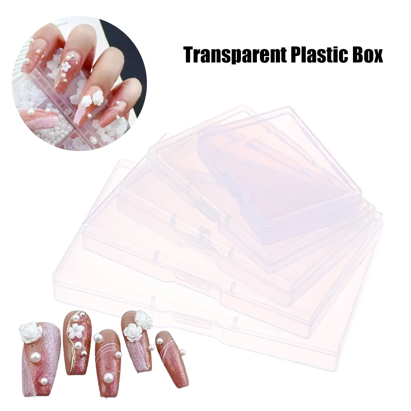 1*Transparent Plastic Box Rectangular Translucent Packing Box Storage Organizer Case Dustproof Durable Strong Jewelry Container