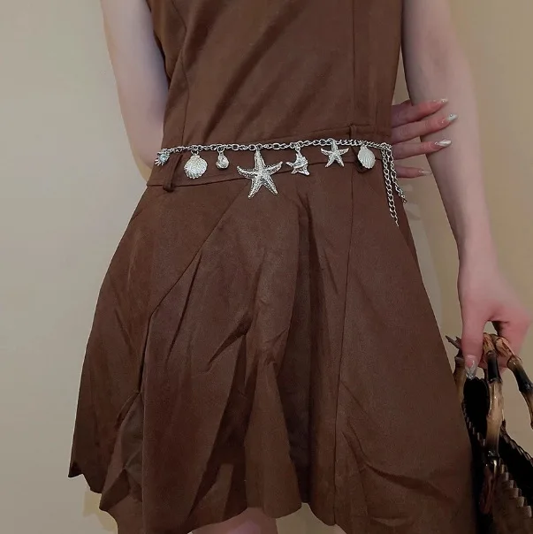 Bohemian Starfish Fringe Waist Chain, Niche Vacation Style, Versatile Belt, Fashionable Temperament, High-end Accessories