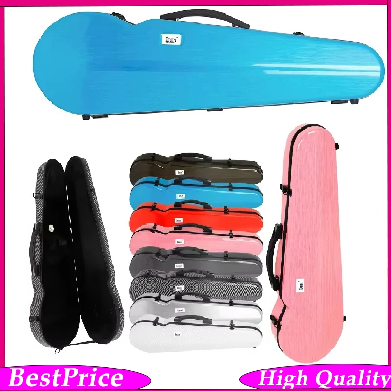 

IRIN 4/4 Carbon Fiber Violin Case Colorful with Hygrometer Adjustable Double Shoulder Strap - Violin Accessories
