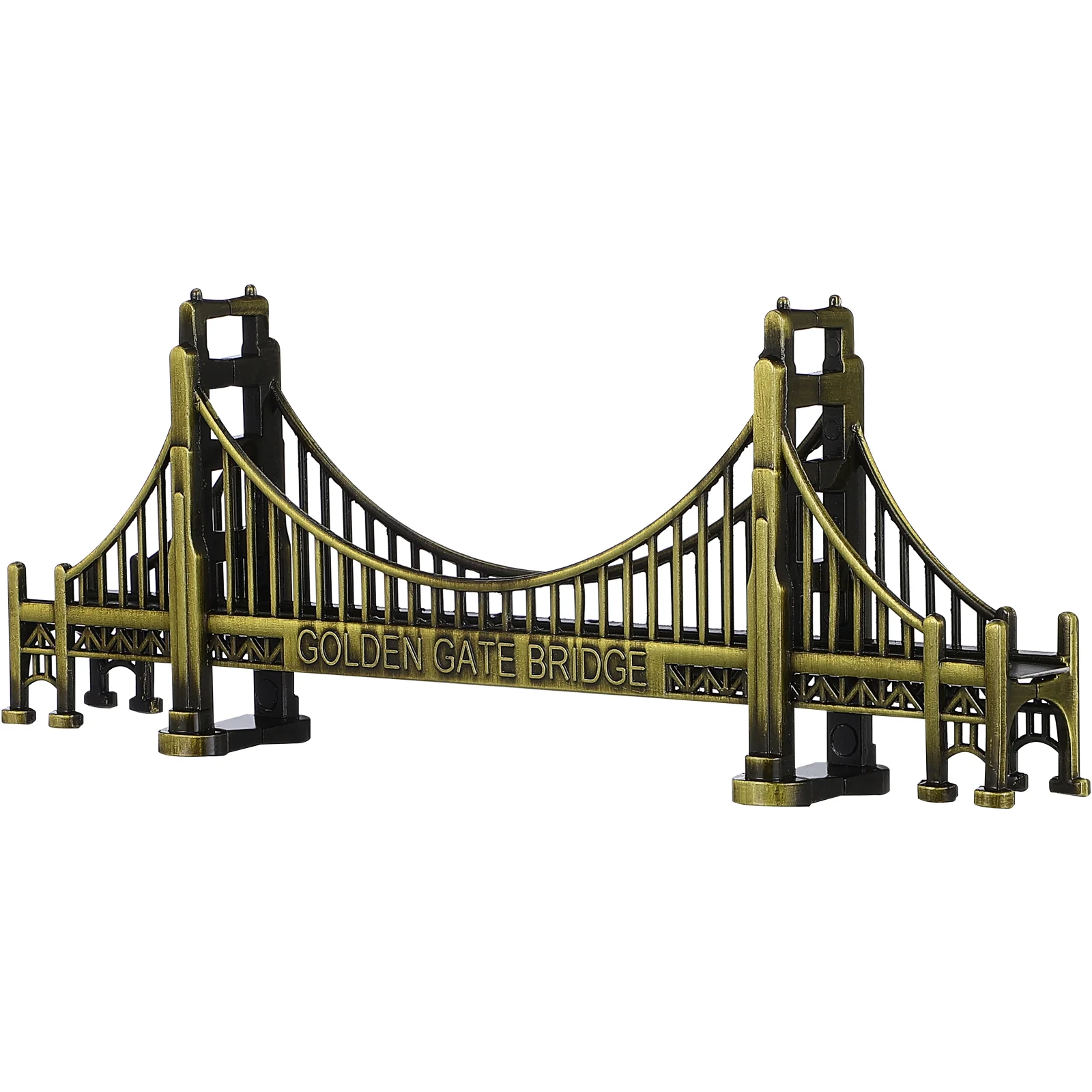 Bridge Model Desktop Vintage Decor Toy Decorative Building Craft Ornament Alloy Memorial Statue Architecture Home