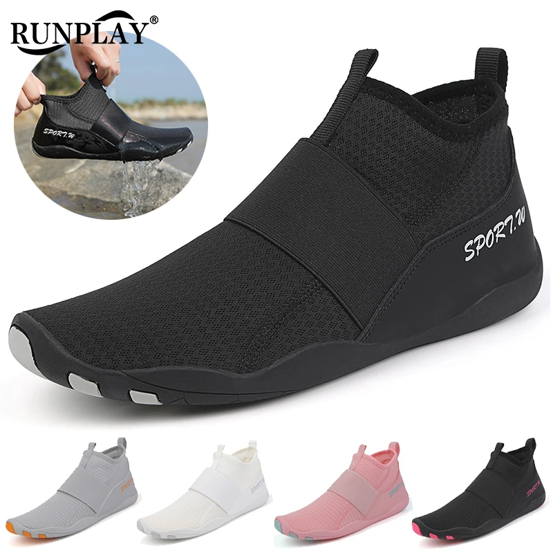 Men Women Beach Barefoot Water Shoes Quick Dry Diving Socks Aqua Shoe High Top Swim Wading Sneaker For Fitness Yoga Fishing Surf