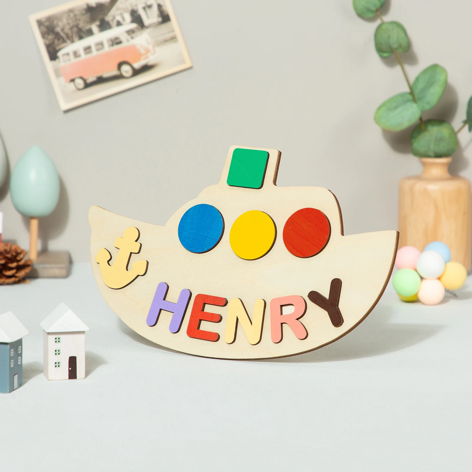 Personalized Custom First Name Wooden Puzzle Toys For Toddlers Gifts For Kids Baby Toy Boy &girl DIY Gift