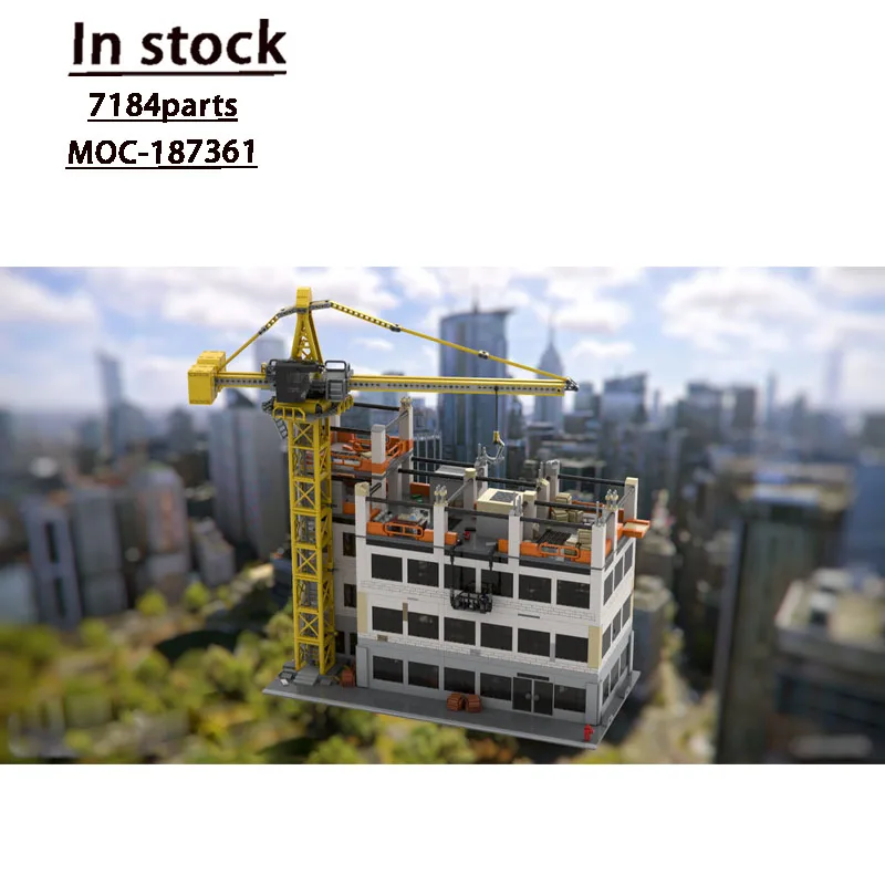 

MOC-187361 City Building Modular Tower Crane Brick Model 7184Parts Creative Toy for Boys, Children's Birthday and Christmas Gift