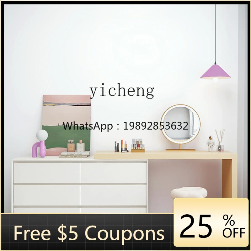 

ZZXL Simple Dresser Chest of Drawers Integrated L-Type Multifunctional Retractable Makeup Table Desk