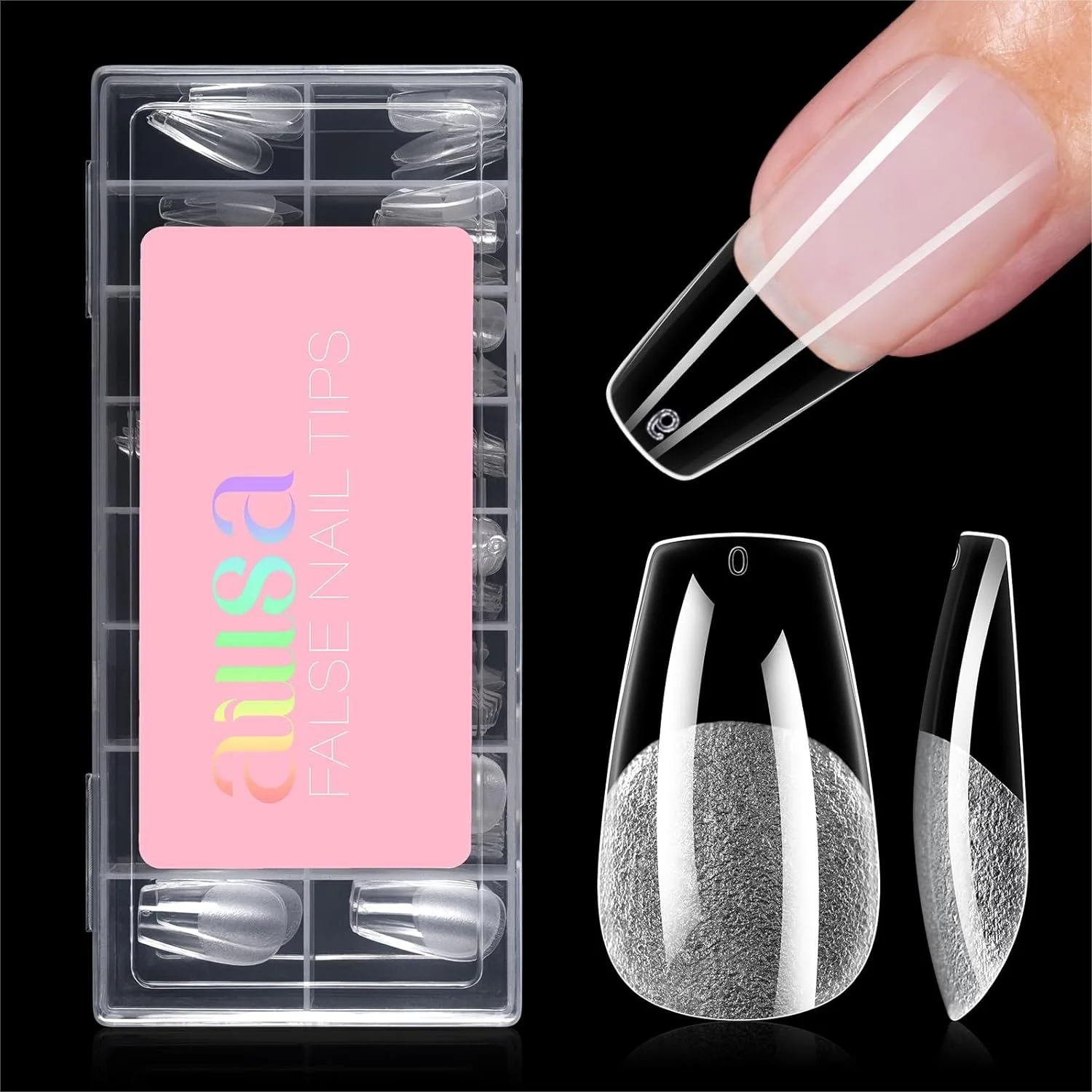 

Half Matte Coffin Nail Tips 120pcs Full Cover Pre-filed False Nails, Press on Acrylic Nails for Manicure, Snug Fit, No Trimming