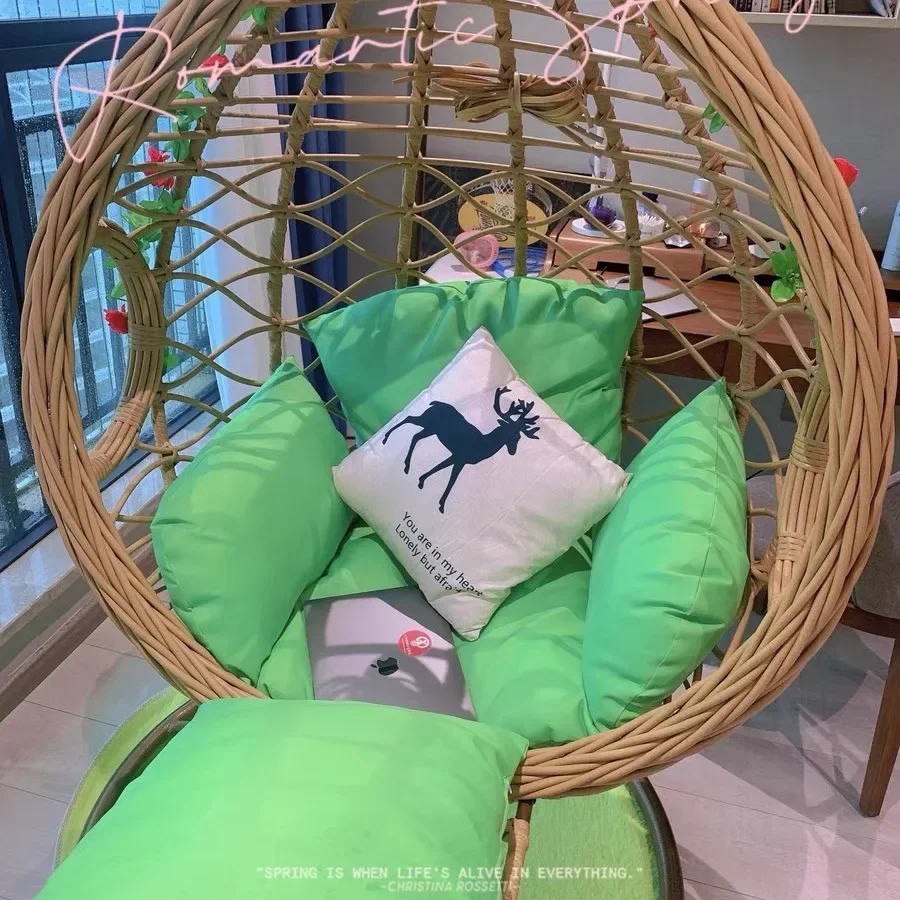 Swing Balcony Adult Hanging Basket Rattan Chair Indoor Outdoor Lazy Household Hammock Bird's Nest Foot Pedal Cradle Lounger