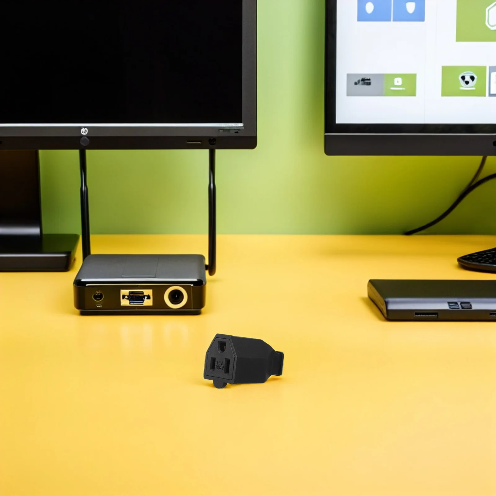 

4Pcs 15A 125V Female Electrical Plug End - 2 Pole 3 Wire Straight Blade Grounding Plug for Cord Repair Home Office Power Outlet