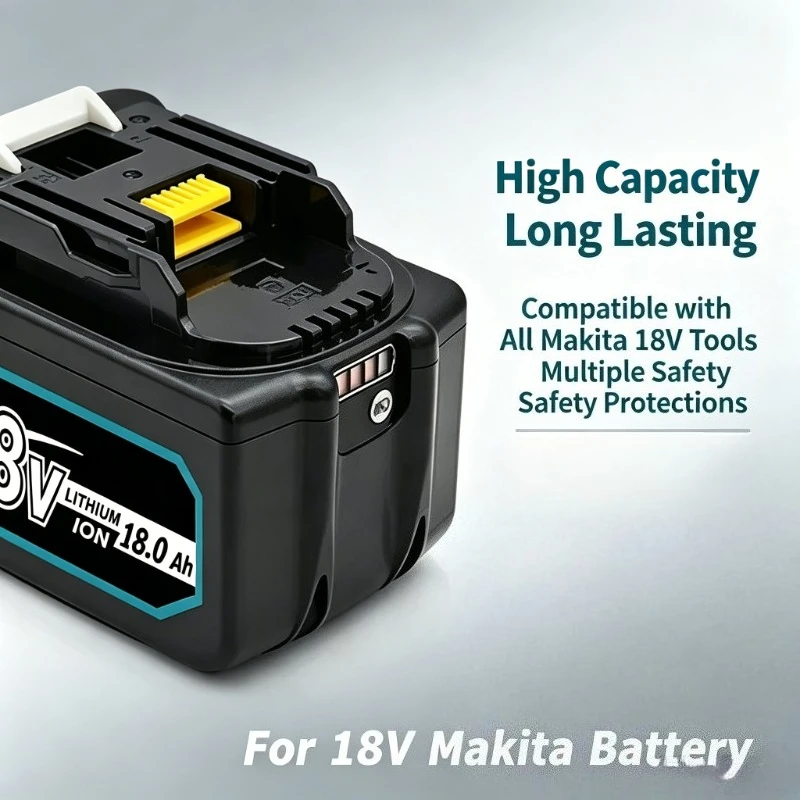 18V Replacement Lithium‑Ion Battery 9.0Ah 12.0Ah 18.0Ah Fit for BL1830 BL1850 BL1860B LXT Series Cordless Power Tools`