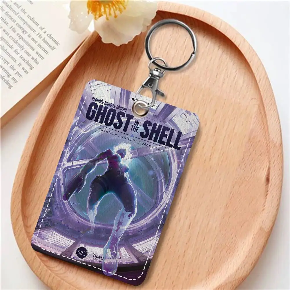 أنيمي G-Ghost In The S-Shell حامل بطاقة سلسلة المفاتيح المستطيلة، شارة حامل بطاقة الائتمان، حامل بطاقة هوية الطالب، غطاء بطاقات الحافلة #6