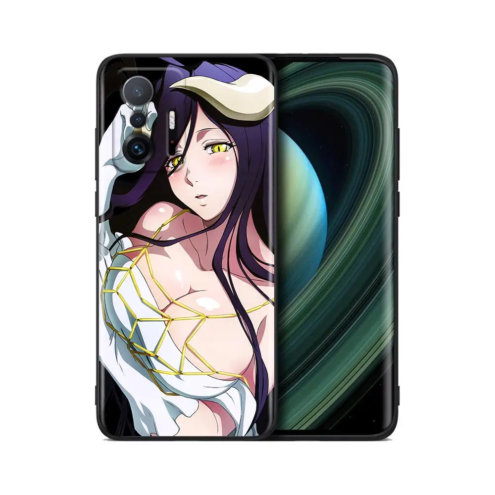 Game Albedo Overlord Art Anime Case For Xiaomi Mi 11 Lite 5G NE 11T 11X 12 Pro Cases Fundas Poco X3 M3 F3 M4 Pro Soft Cover