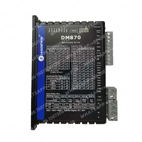 CNC 조각 Leadshine DM870 디지털 2상 스테퍼 드라이버 펄스 전압 5-24V 86(NEMA34) 스테퍼 모터에 적합