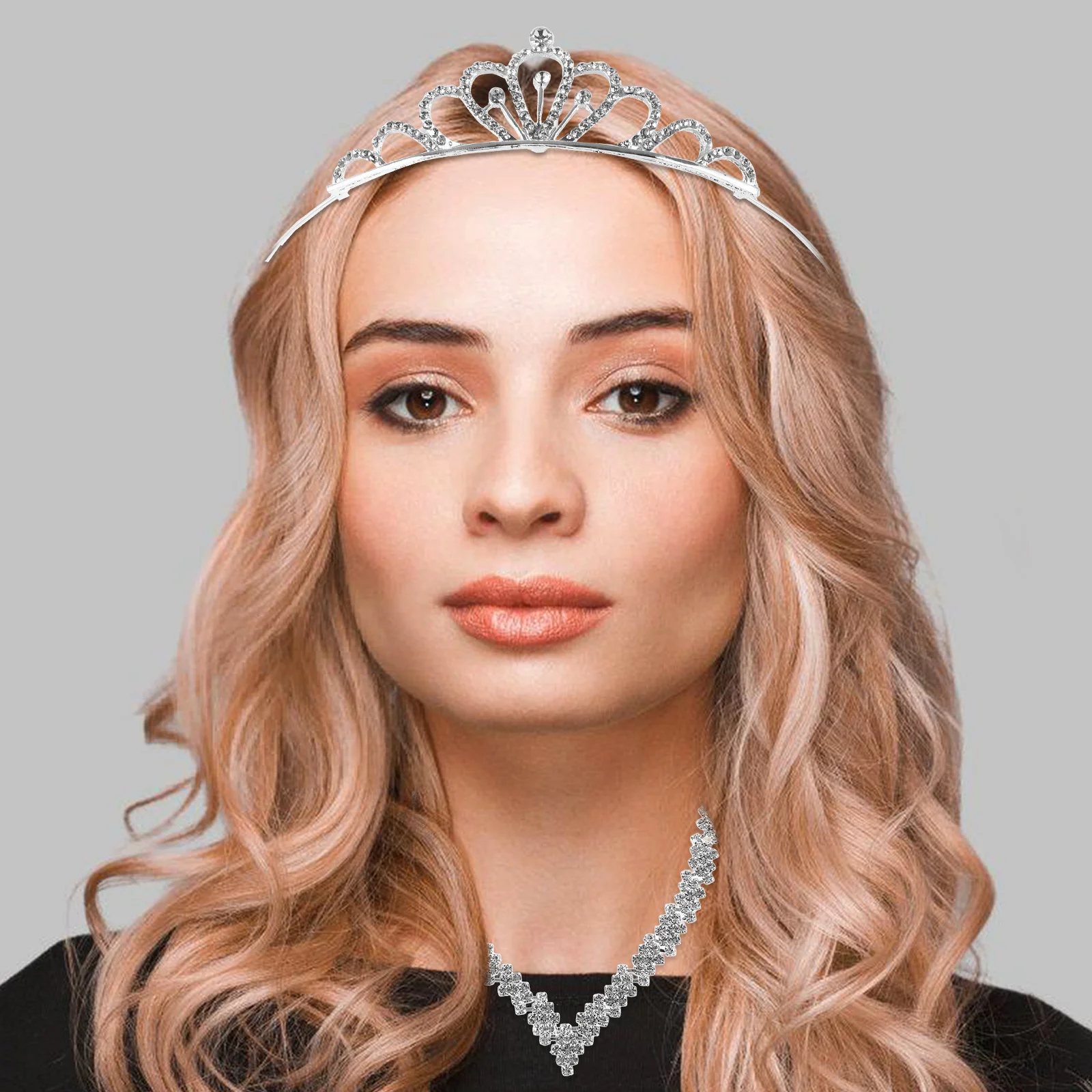 

Bridal Chain Jewelry Women’s Rhinestone Hair Accessories Earrings Dangling Wedding for Bride