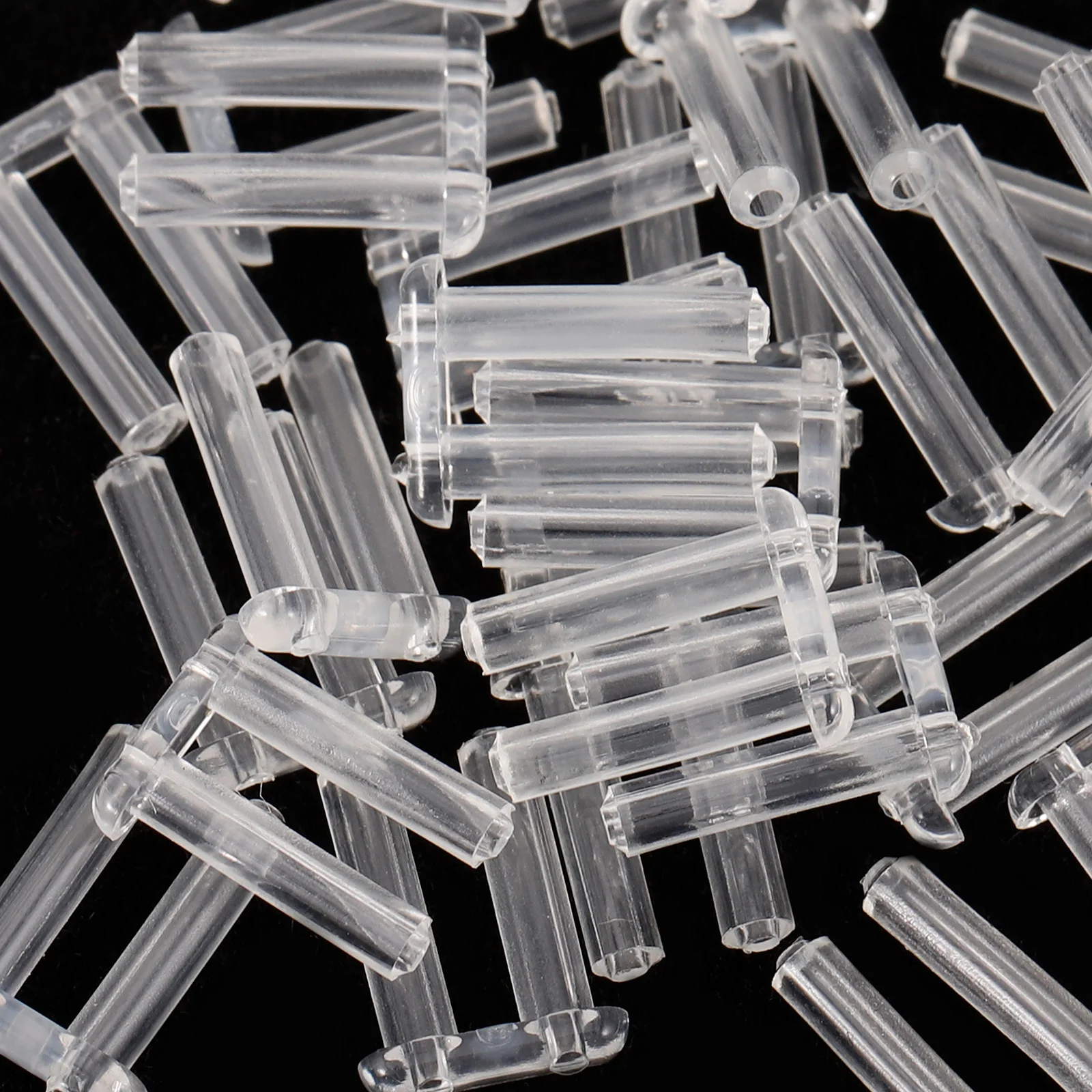 200 قطعة النظارات البلاستيكية بدون شفة إطارات الأكمام الغيار ضغط مشبك لتحديد الملحقات أدوات واضح المقابس البلاستيكية الصلبة