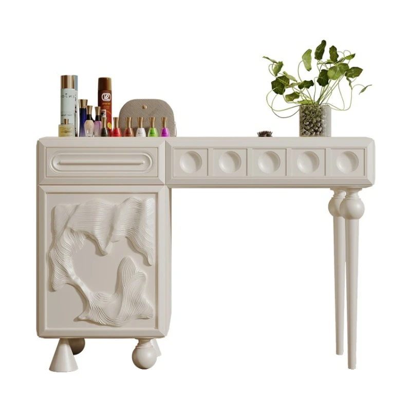 

French cream style dresser, small apartment bedroom household storage cabinet, light luxury high-end bedside