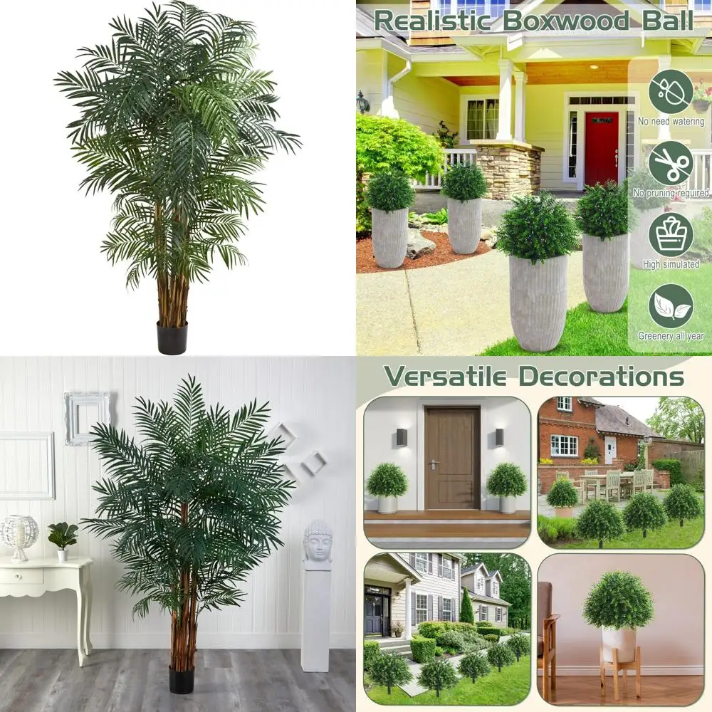 شجرة نخلة أريكا صناعية نابضة بالحياة بطول 7 أقدام من ناتشورال ناتشورال