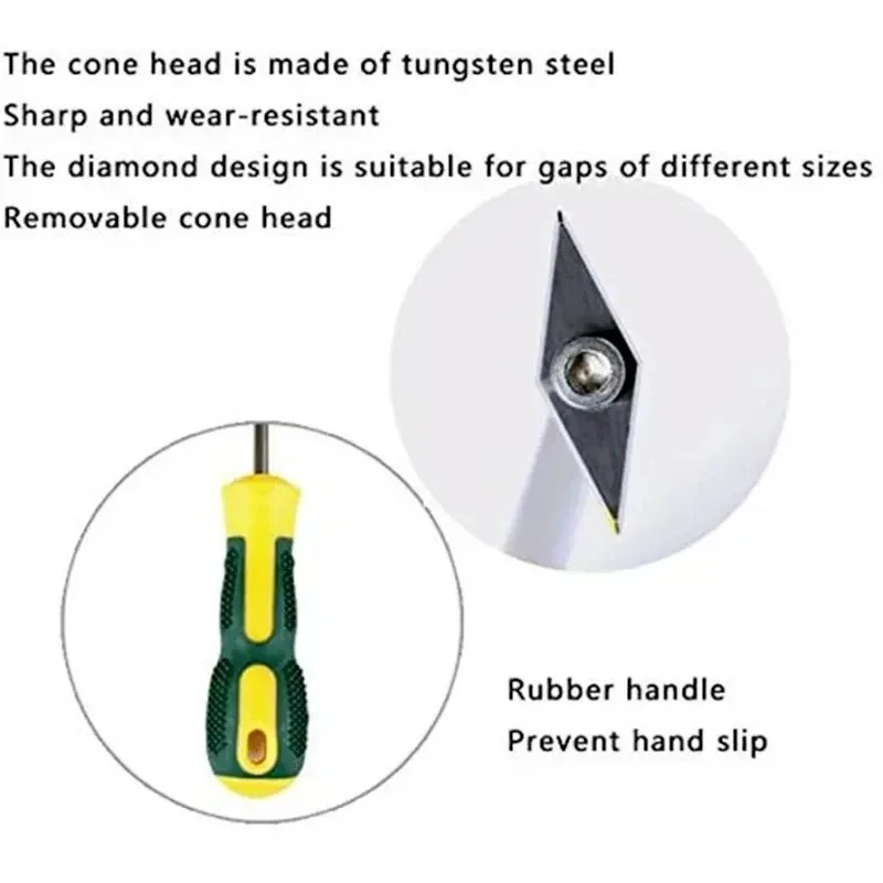 Replaceable Ceramic Tile Grout Remover Tungsten Steel Tiles Gap Cleaner Drill Bit for Floor Wall Seam Cement Cleaning Hand Tool image 5