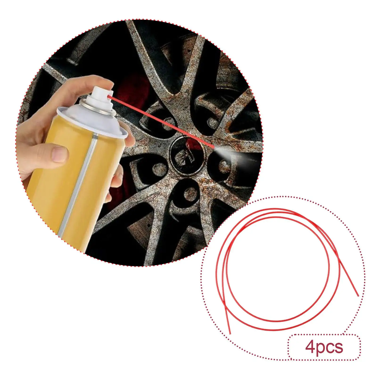 Flexible PP Spray Can Extension Tube 130cm Wear Resistant Accessory for Automotive Maintenance and Cleaner Use
