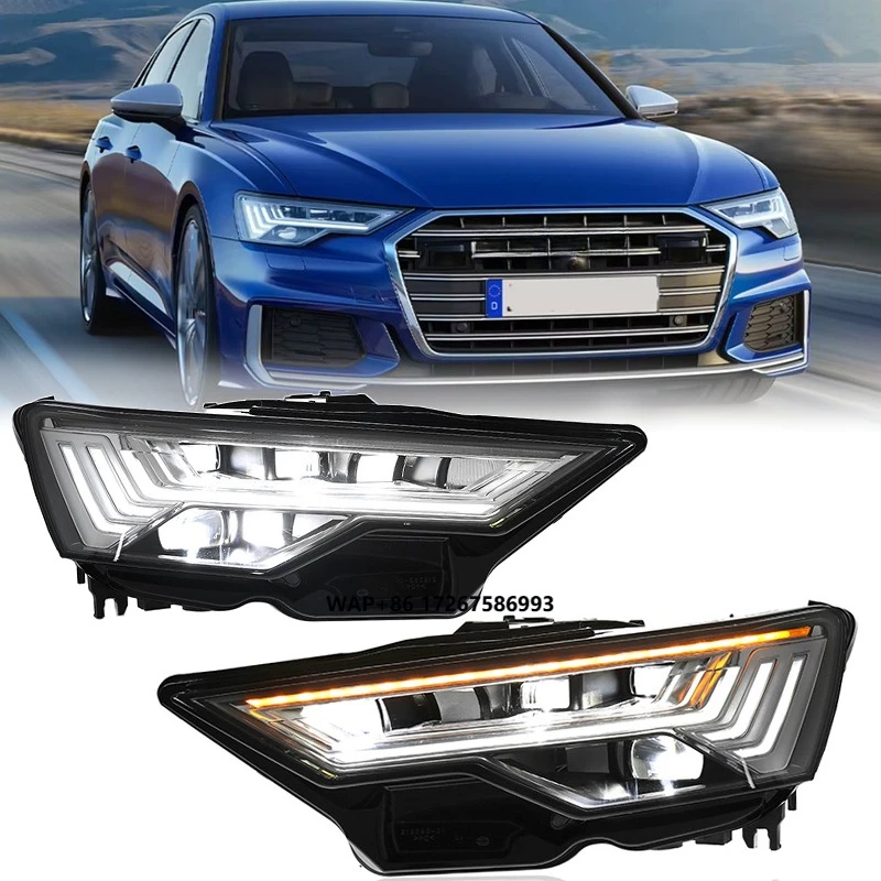 

LED Head Light Driving Lamp for A6 A6L C8 2019 - 2023 2024 Upgrade Projetor Lens DRL Turn Signal Headlight Car Accessories