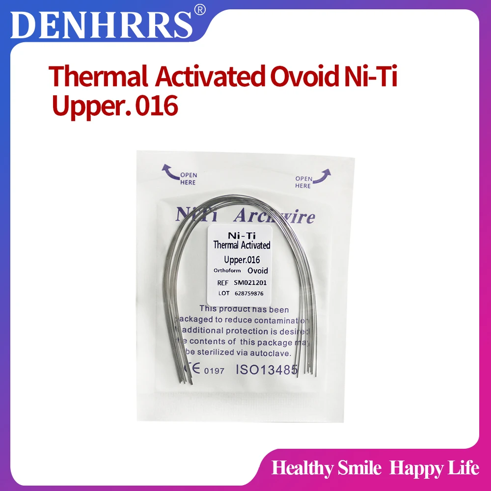 2Packs Orthodontic Dental Thermal Activated Niti Ovoid Arch Wire (1Upper+1Lower)