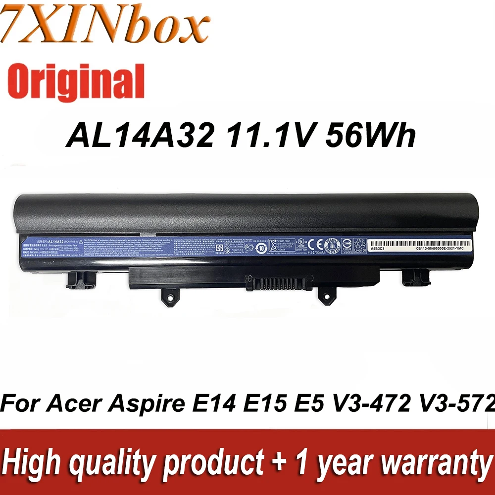 Laptop Battery AL14A32 11.1V 56Wh For Acer Aspire E1-571 E1-571G E5-421 V3-472 V3-572 E14 E15 Touch Extensa 2509 EX2509 Series