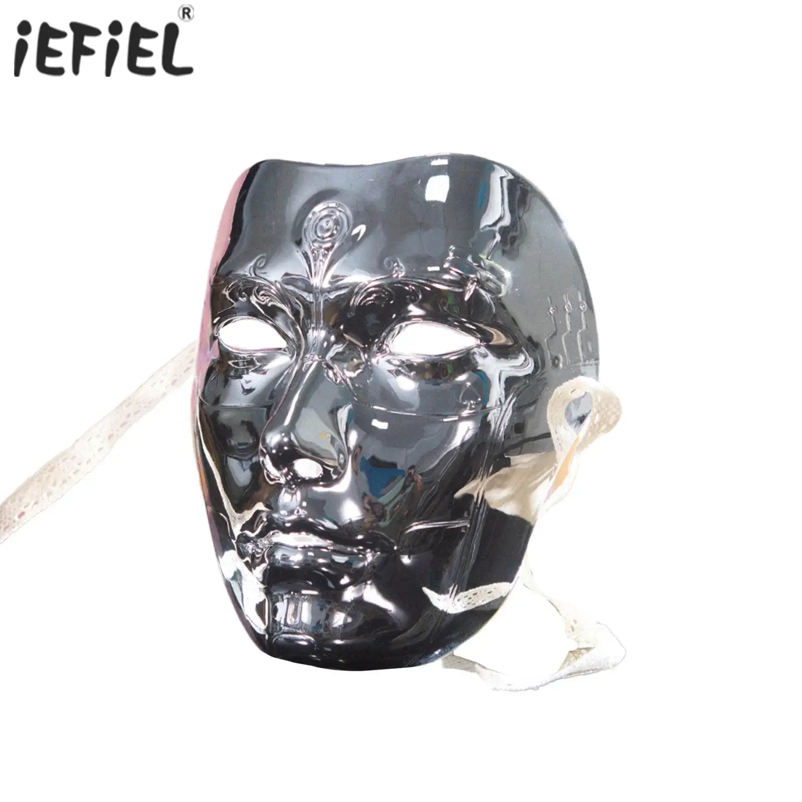 Máscara de estilo chino a la moda para hombres y mujeres, accesorio de disfraz con correas autoatadas para fiesta de disfraces de Halloween, 1 ud.