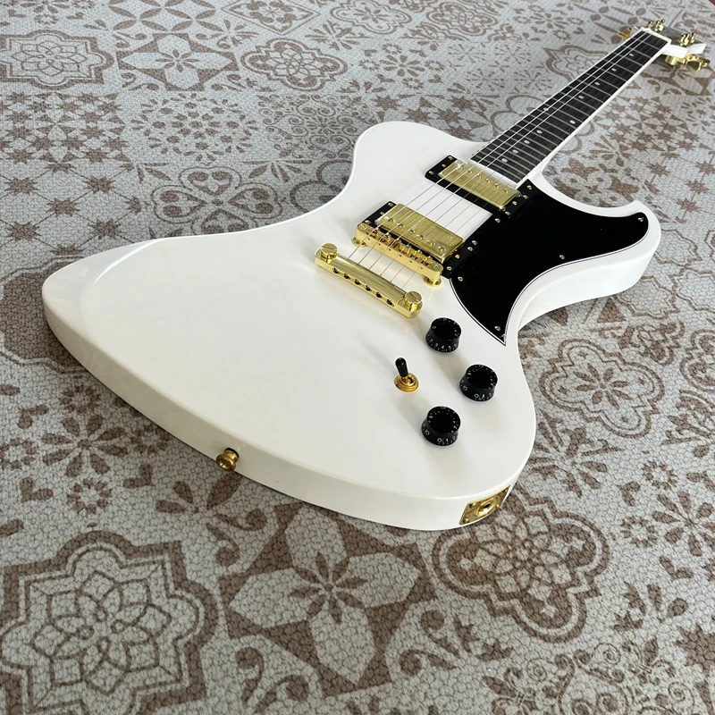 NO logo:Alien electric guitar; high quality; 6 strings; stainless steel frets; Customizable logo in stock with free shipping