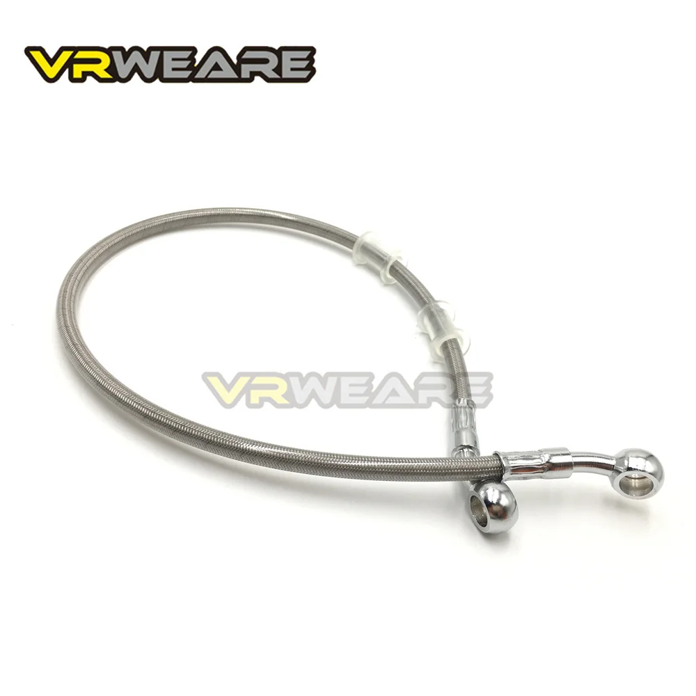 300-2200MM Motorcycle Hydraulic Brake Hose Line Only Silver Braided Cable 10mm Banjo Pipe For Suzuki Kawasaki Yamaha Honda ATV