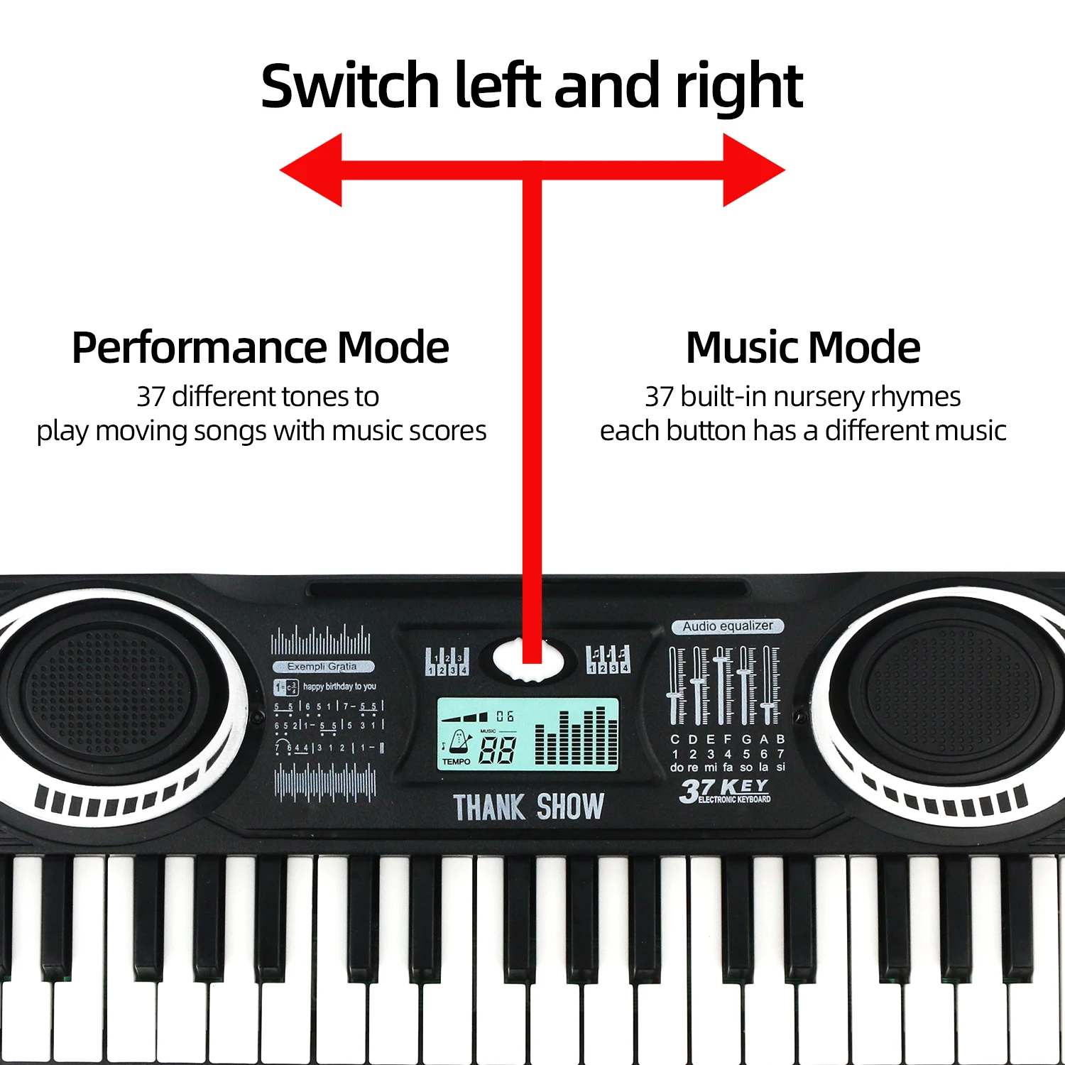 Kids Mini Electronic Piano Keyboard 37 Keys Puzzle Early Education Simulation Electronic Piano Toy Teaching Musical Instrument