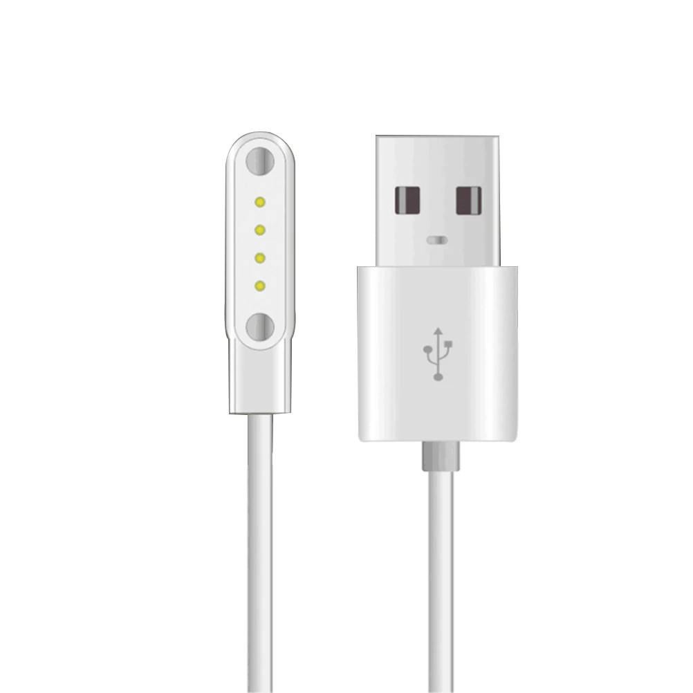

Usb Smart Watch Charging Cable Magnetic For Gt88/K88H/Kw08 Durable Pvc Jacket High Quality Aluminum Connector Easy To Roll White