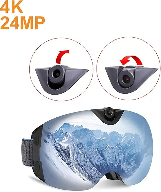 4 k Wifi FUll HD Sport Action Sunglasses Headmounted Body Cam Pov Video Recording Ski Skiing Snow