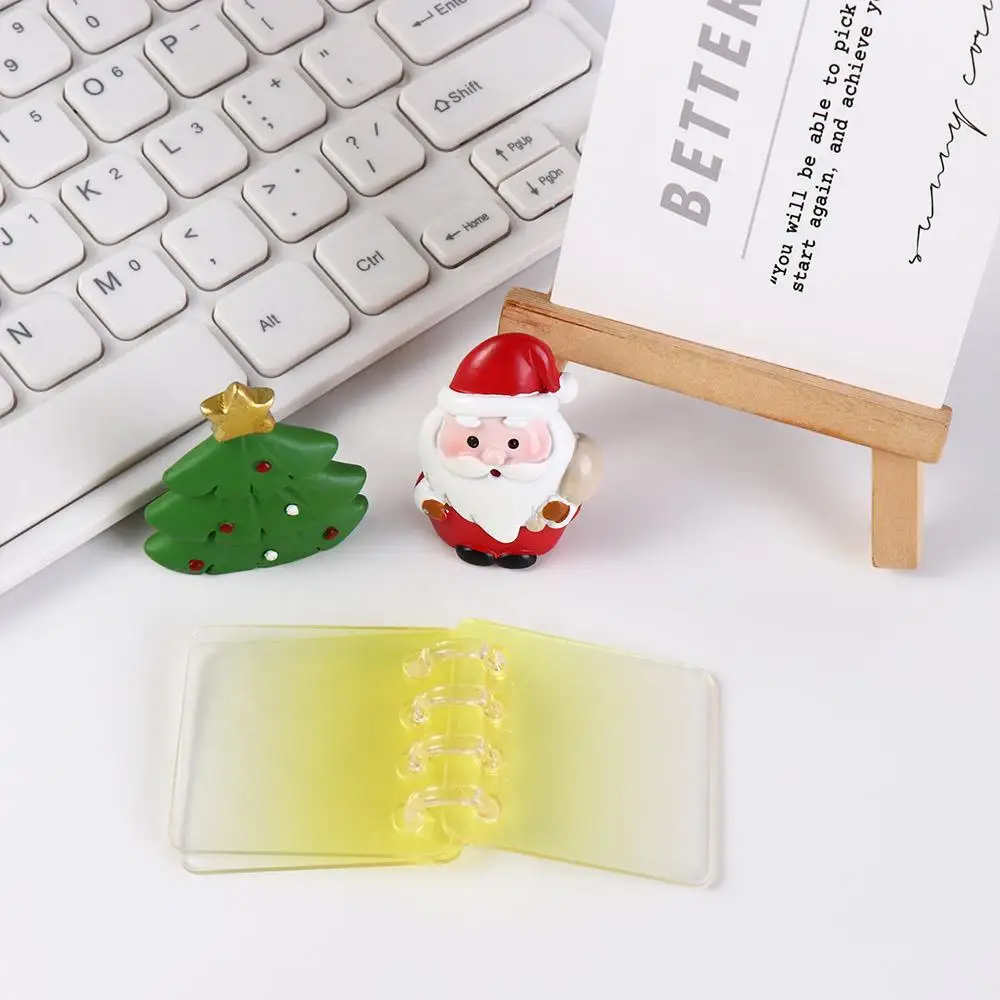 Goo Plate DIY Keychain Making Kit Gradient Color Transparent DIY Keyring Acrylic Mini Loose-leaf Goo Plate Book Children's