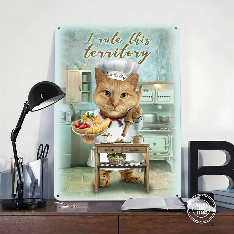 I RULE THIS TERRITORY 3D Texture Metal Poster Customized Wall Art Tin Sign Gift for Mancave Funny Signs House Vintage Decor Room