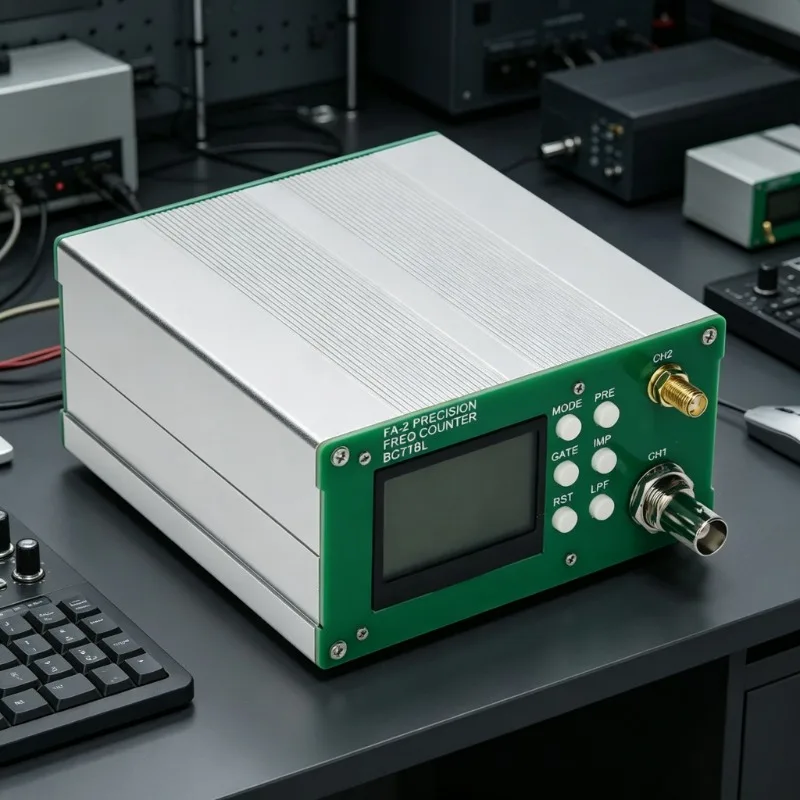 

FA-2-3G PLUS High Precision 1Hz-3GHz RF Frequency Counter 11Bit/Sec 10MHz OCXO with Power Adapter